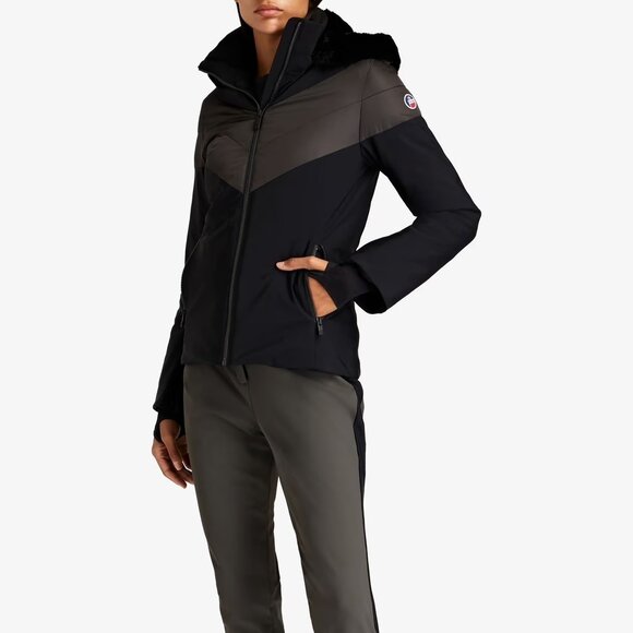 Fusalp Black Quilted Faux Fur Hooded Jacket NWT Size: FR 42 Style Anne - Picture 2 of 16